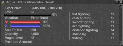 Signature for player Argus