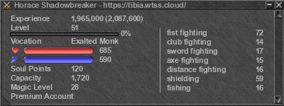 Signature for player Horace Shadowbreaker